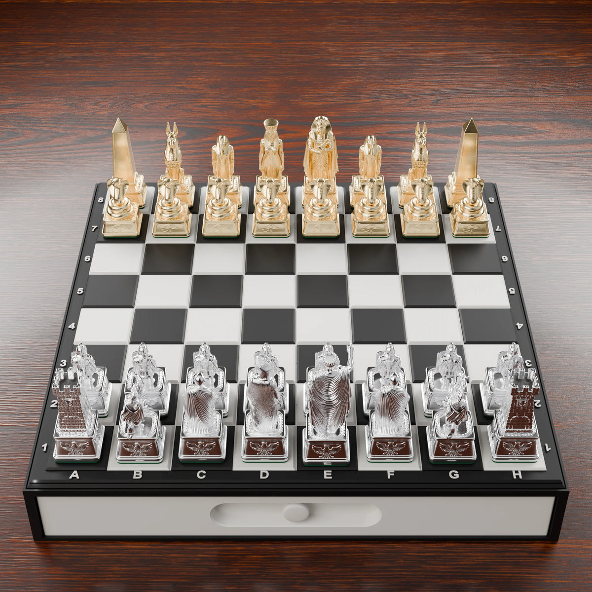 Jeu d'échecs Rome contre Égypte — pack complet