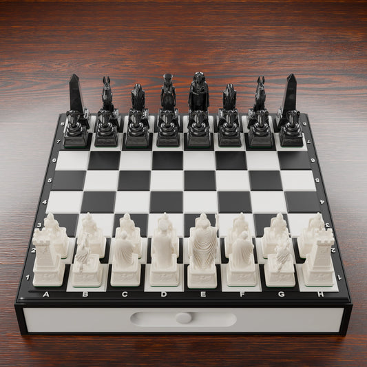 Pièces d'échecs Rome contre Égypte — set de 32
