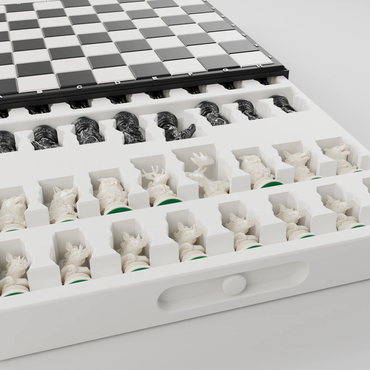 Forest Beasts Chess Pieces — set of 32
