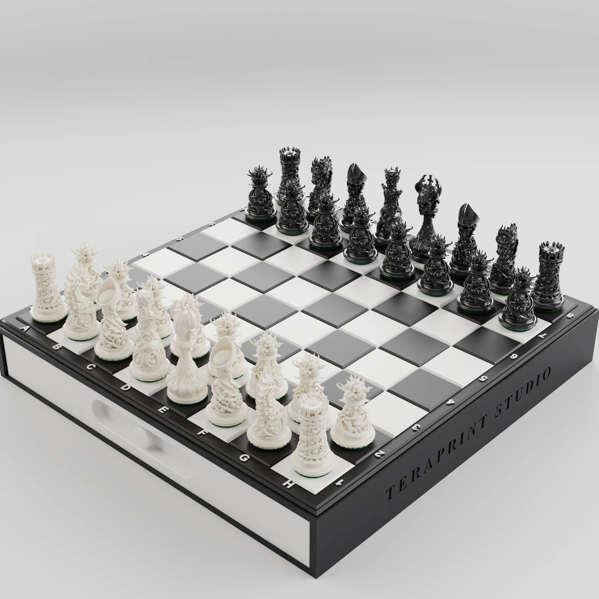 Gothic Chess Pieces — set of 32