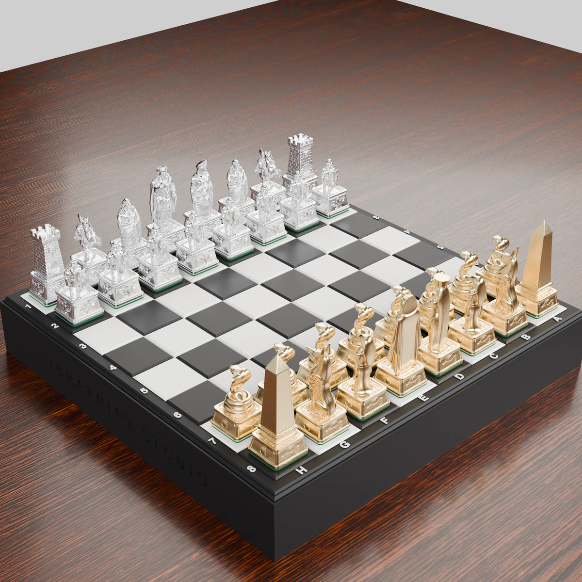 Pièces d'échecs Rome contre Égypte — set de 32