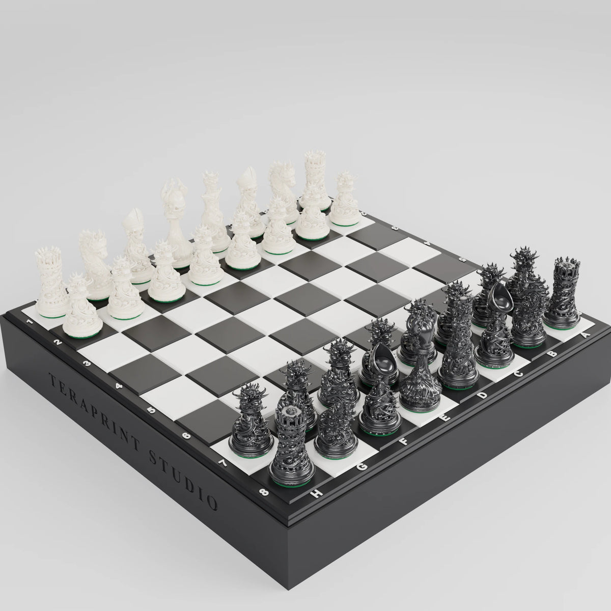 Gothic Chess Pieces — set of 32