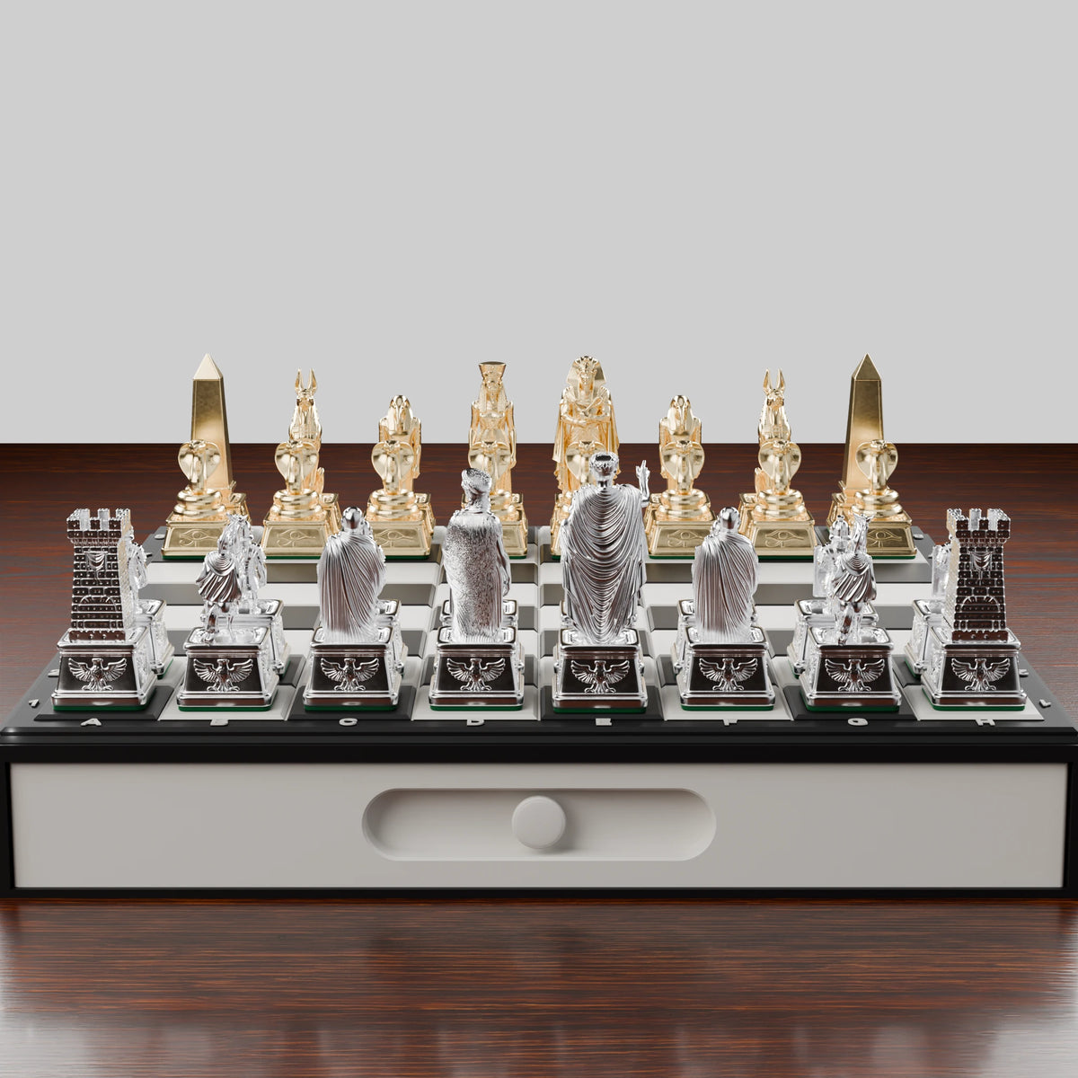Pièces d'échecs Rome contre Égypte — set de 32