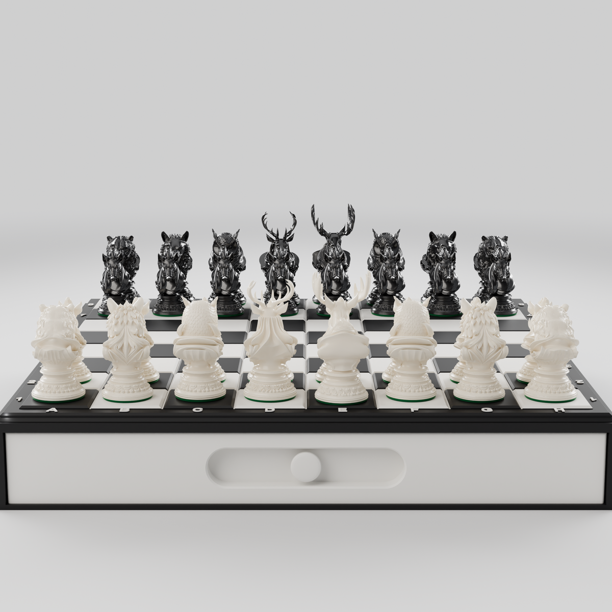 Forest Beasts Chess Set — complete pack