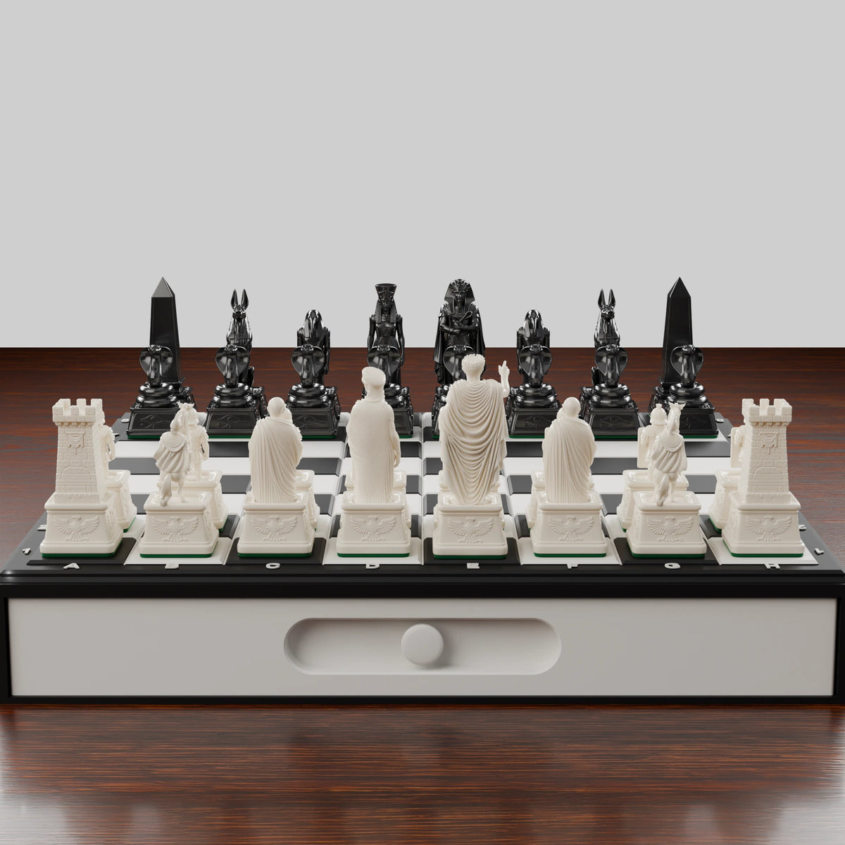 Pièces d'échecs Rome contre Égypte — set de 32