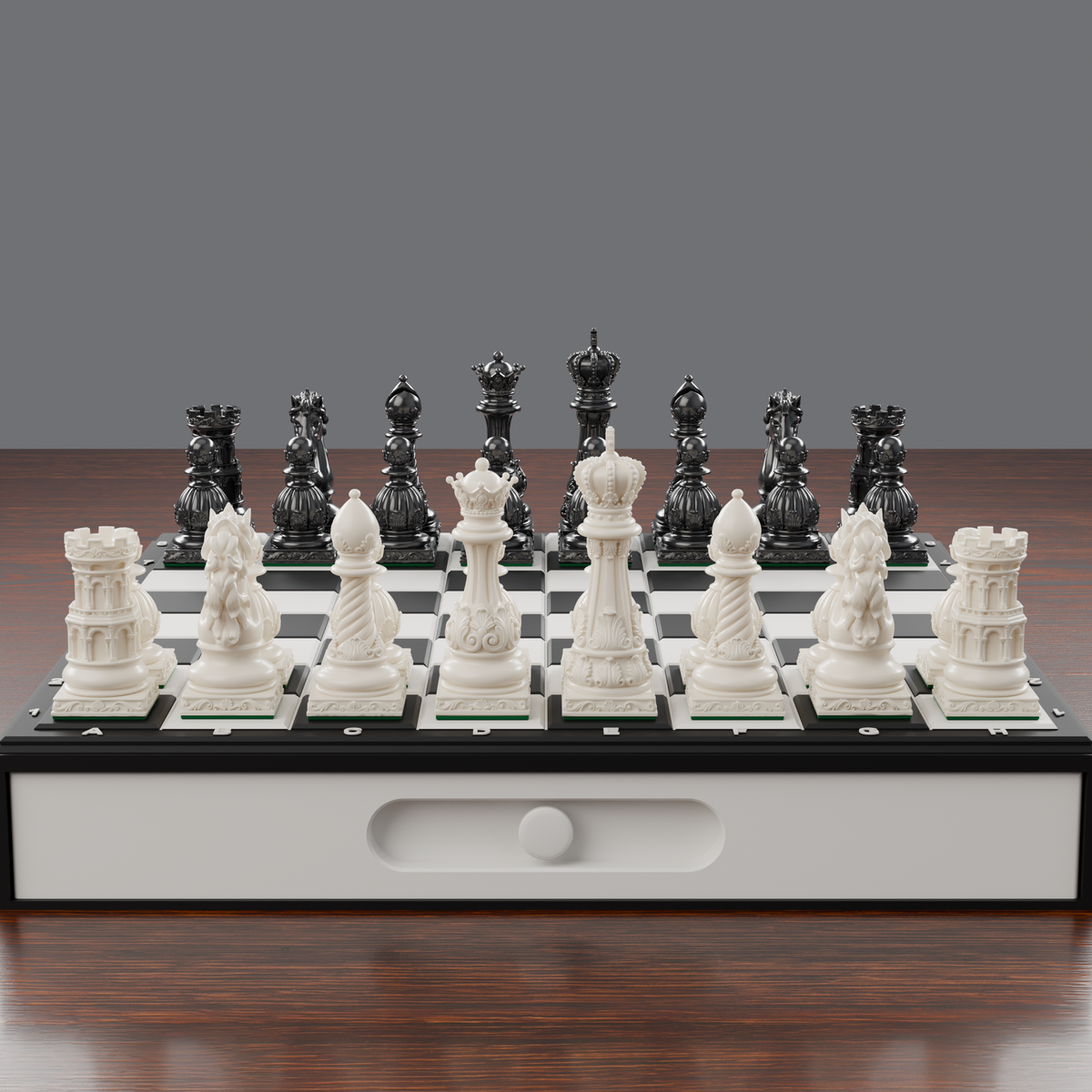 Baroque Chest Set — storage, board and pieces