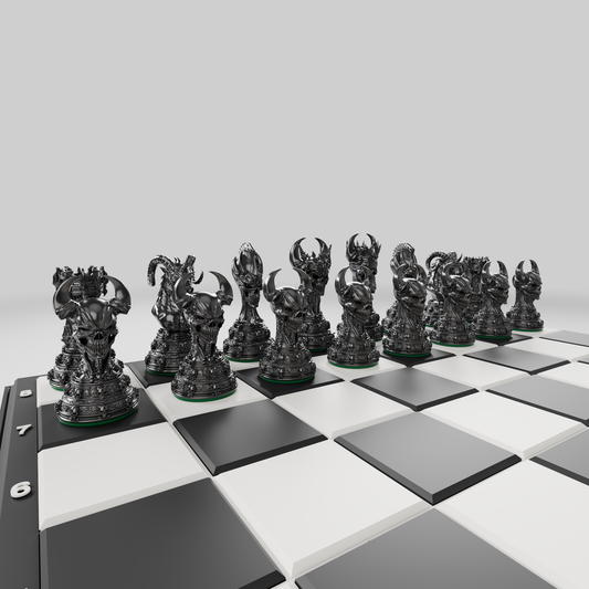 Pièces d'échecs Anges et Démons : archange contre seigneur déchu