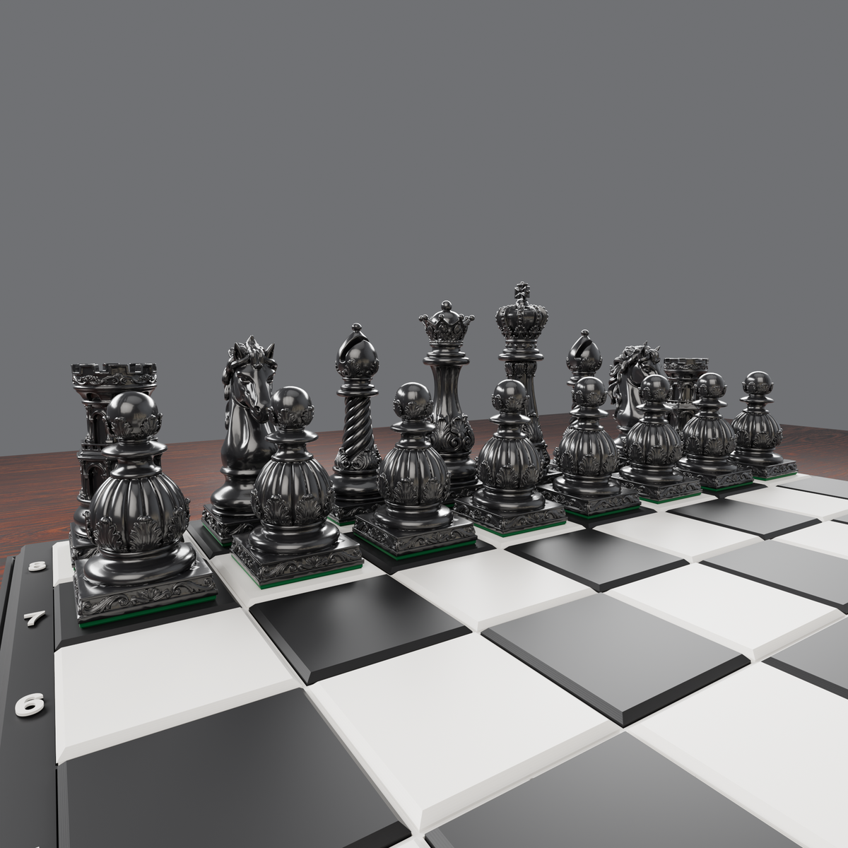 Baroque Chest Set — storage, board and pieces