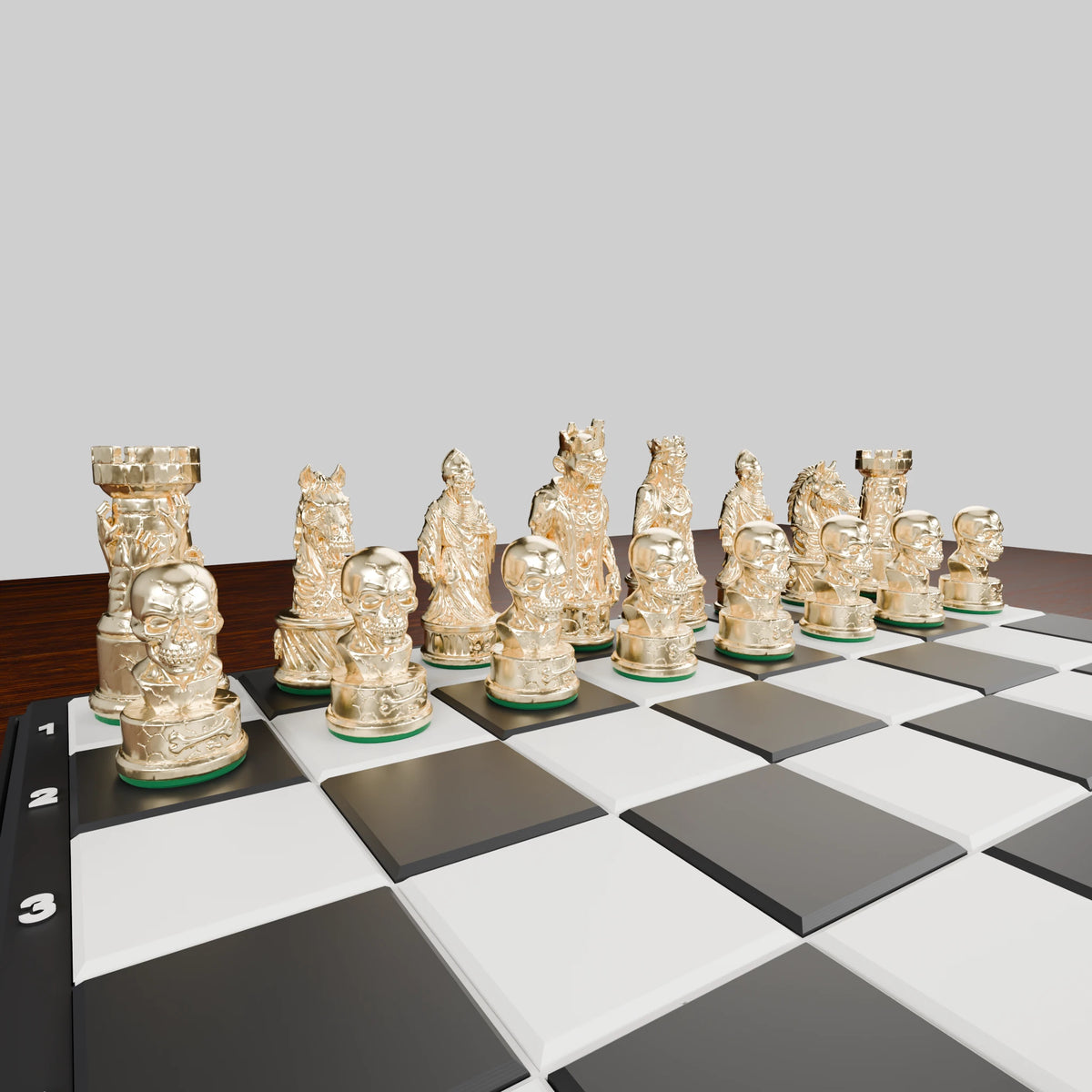 Pièces d'échecs Zombies — set de 32