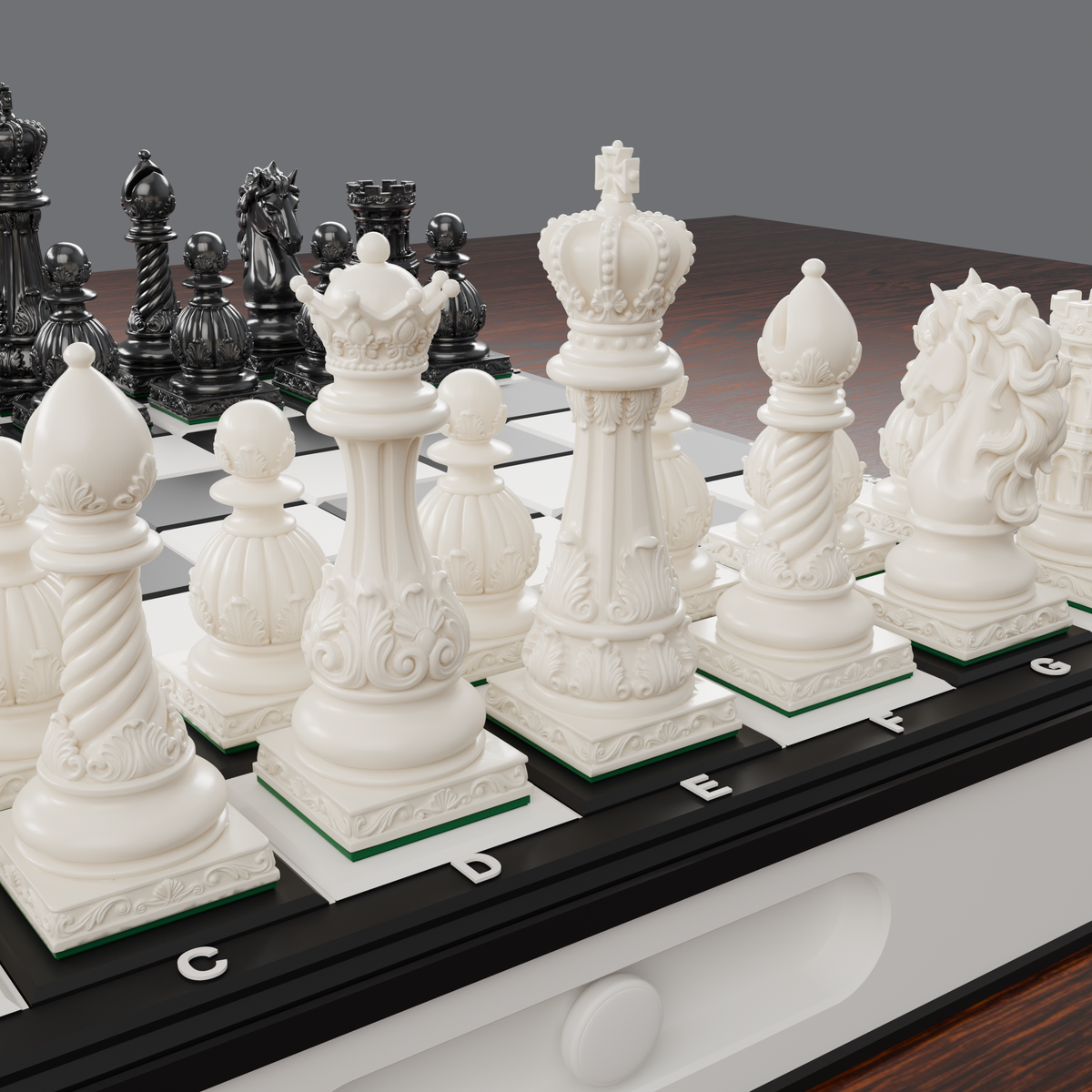Jeu d'échecs Baroque — pack complet
