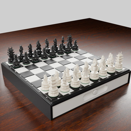Pièces d'échecs Samouraï — set de 32