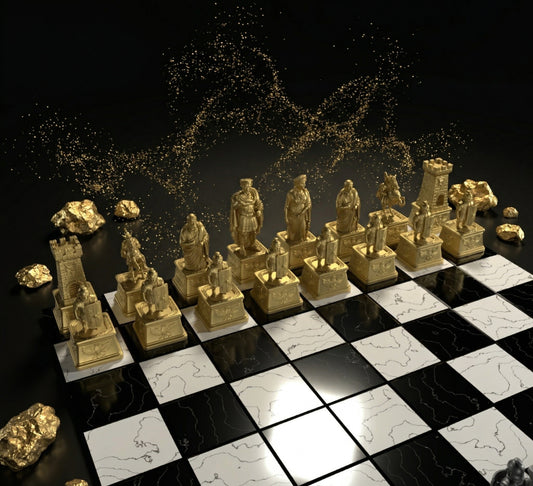 Jeu d'échecs Rome Antique, pack complet : César, aigle et légionnaires